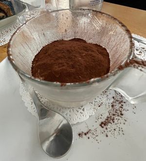 Vegan tiramisu  at Veg Joy in Rome