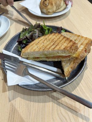 Vegan pesto toastie  at Chococo in Horsham