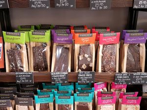 vegan chocolate slabs at Chococo in Horsham