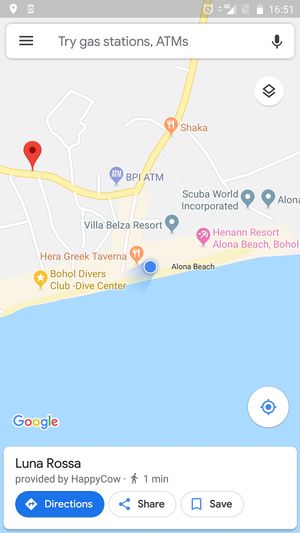 The real location at Oasis Resort Restaurant in Panglao