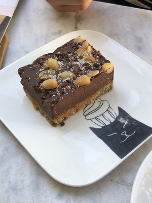 chocolate peanut brownie  at Kattencafé Balthazar in Nijmegen