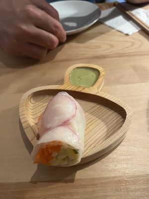 Radish roll  at Vegolution in Saint John