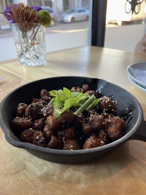 Tofu stick bites  at Vegolution in Saint John