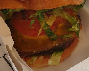 Breakfast burger at Vegolution in Saint John