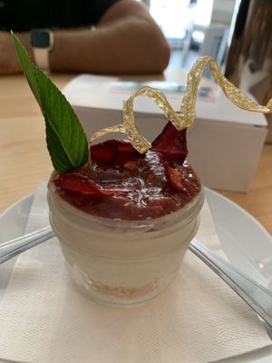 Vegan cheesecake  at Vegolution in Saint John