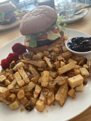 Breakfast burger  at Vegolution in Saint John