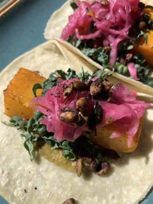 Calabaza tacos  at The Mexican Corner in Whistler