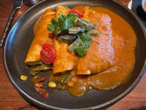 Cactus Enchiladas at The Mexican Corner in Whistler