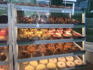 Doughnut selection  at Doughnut Time in South West London