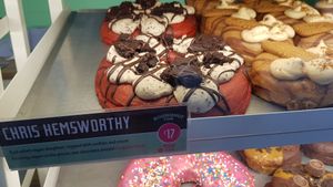 Giant doughnuts at Doughnut Time in South West London