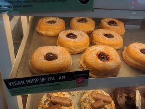 Jam doughnut at Doughnut Time in South West London