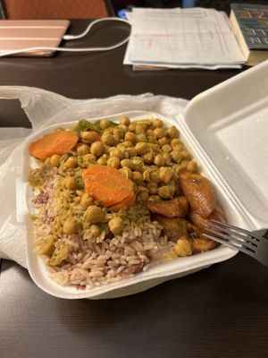 Vegan chickpea meal!  at Jerk Machine in Fort Lauderdale