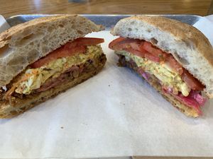 Vegan sandwich at Mendocino Farms in San Mateo