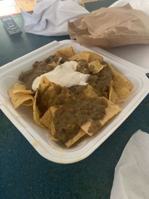 Green Chile nachos  at Archibowls in Lawrence
