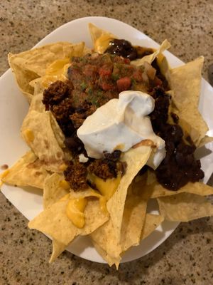 Loaded nachos at Archibowls in Lawrence
