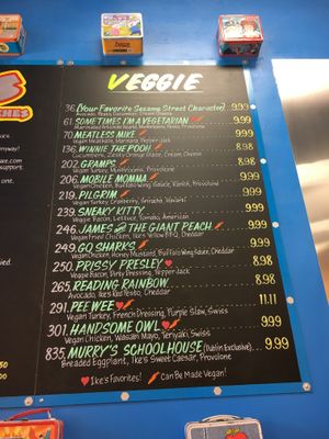 Sandwiches with orange carrot  can be made vegan   at Ike's in Dublin