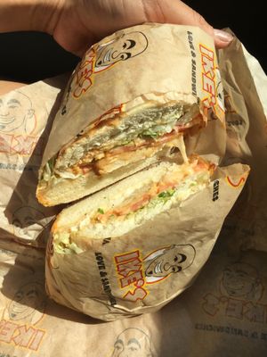 Go Sharks! Sandwich at Ike's in Dublin