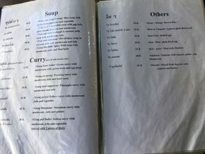 Menu page 5 at Pun Pun Organic Vegetarian Restaurant - Wat Suan Dok in Chiang Mai