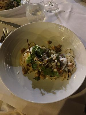 Primi: Bavette pasta  at Villa Maria in Ravello