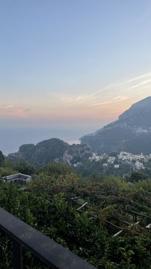The view from the terrace  at Villa Maria in Ravello