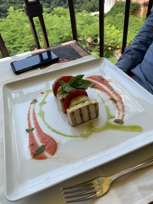 Tofu plate at Villa Maria in Ravello