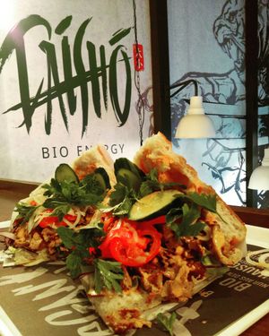 Vegan organic doner   at Attila Hildmann Organic Snackbar II in Berlin