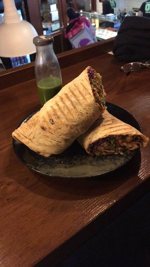 Durum kebab at Attila Hildmann Organic Snackbar II in Berlin