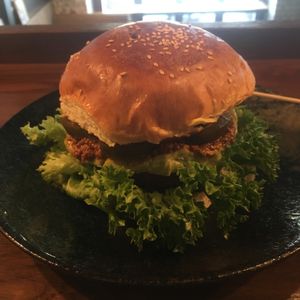 Chilli cheese burger  at Attila Hildmann Organic Snackbar II in Berlin