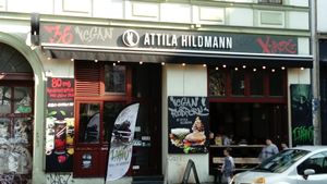 Attila Hildmann in Kreuzberg...  at Attila Hildmann Organic Snackbar II in Berlin
