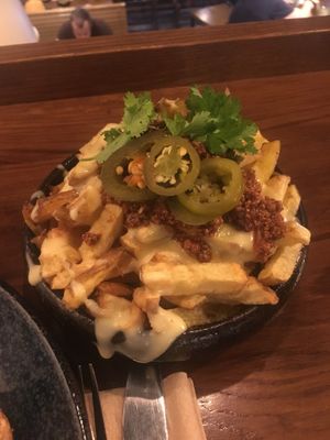 Chilli cheese fries  at Attila Hildmann Organic Snackbar II in Berlin