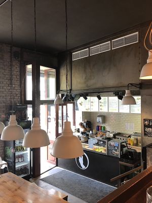 Interior at Attila Hildmann Organic Snackbar II in Berlin