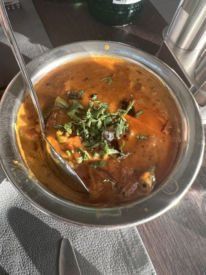 Mixed veg coconut curry  at Mahek in Mahe