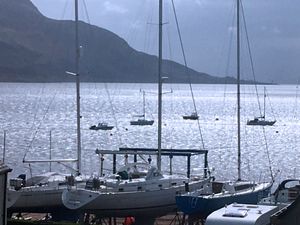 View from sea view room. at Stonewater House Vegan B&B in Isle Of Arran