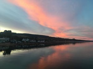 Beautiful June evening skies   over Lamlash at Stonewater House Vegan B&B in Isle Of Arran