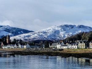 Our beautiful village  Lamlash, Isle of  Arran in February. Gorgeous all year round! at Stonewater House Vegan B&B in Isle Of Arran