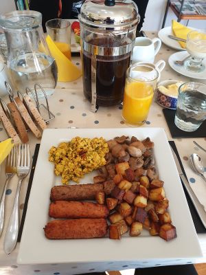 Cooked breakfast  at Stonewater House Vegan B&B in Isle Of Arran