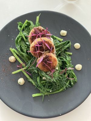 Turnip escalopes at Eat Your Greens in Bristol