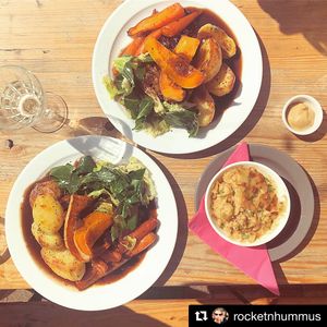 Sunday roast with cauli cheese (all vegan!) at Eat Your Greens in Bristol