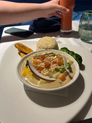 coconut curry at The Tides Restaurant in Holetown
