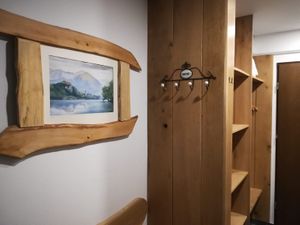 Lovely wooden decorations all over the room at Hotel Ribno in Bled