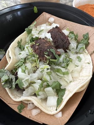 Black bean falafel classic taco  at Screaming Goat in Sarasota