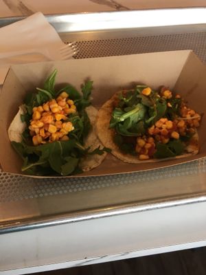 Vegan churiso and Vegan lentil both packed with flavor!  at Screaming Goat in Sarasota