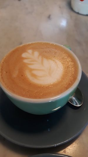 Almond milk cappuccino at Cogito Coffee Shop in Dubrovnik