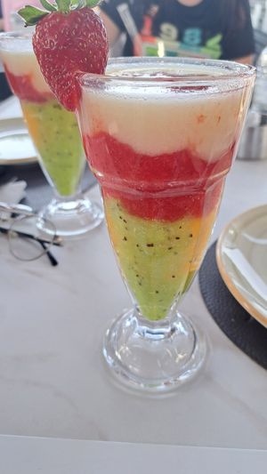 Mango tango juice at Jubran in Amman