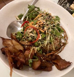 Duck fried rice  at No Bones in Byron Bay