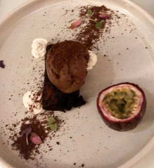 Chocolate dessert  at No Bones in Byron Bay