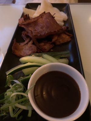 ‘Duk’ pancakes. Really delicious   at No Bones in Byron Bay