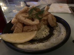 ‘Calamari’. So delicious  at No Bones in Byron Bay