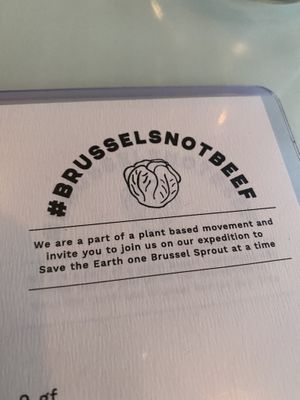 #brusselsnotbeef at No Bones in Byron Bay