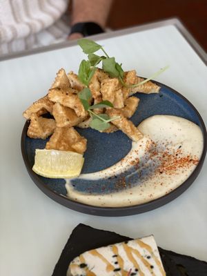 Vegan calamari. A must.   at No Bones in Byron Bay